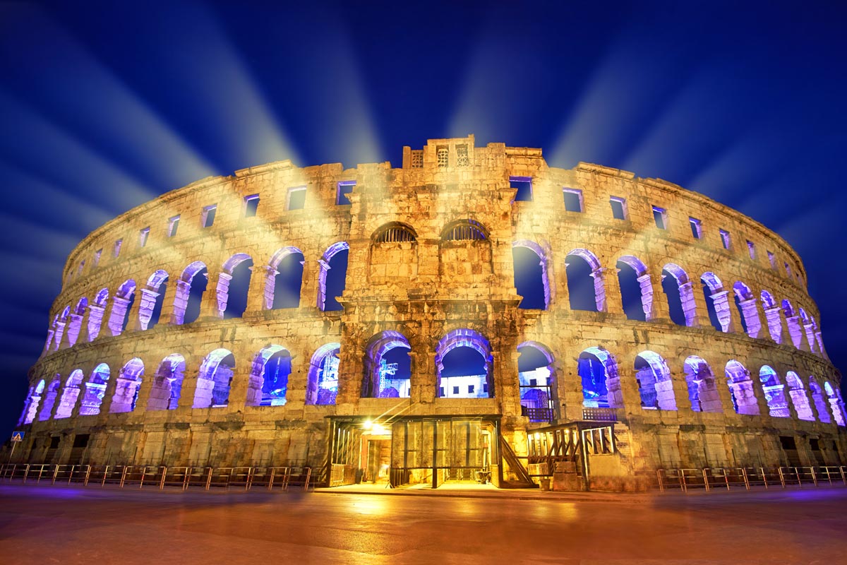 PULA Roman Amphitheatre - Istria Croatia PULA Roman Amphitheatre - Istria Croatia