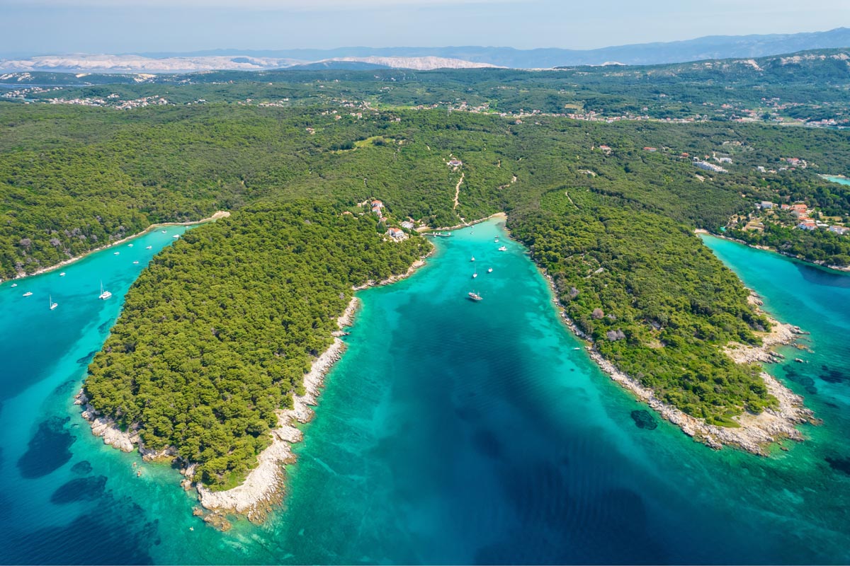 RAB island idyllic turquoise waters Dalmatia RAB island idyllic turquoise waters Dalmatia