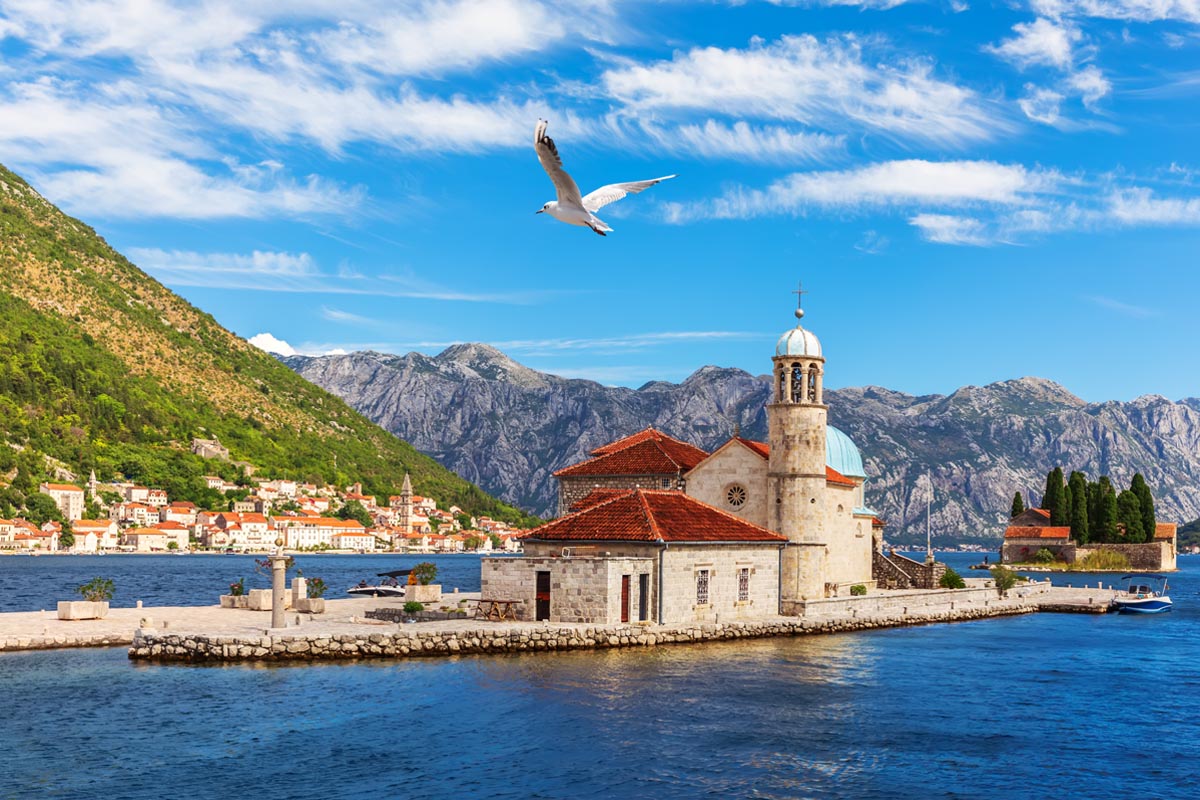 MONTE EGRO-church-of-our-lady-of-the-rocks-and-island-of-saint-george-bay-of-kotor-near-perast-montenegro - Church of Our Lady of the Rocks and Island of Saint George, Bay of Kotor near Perast, Montenegro