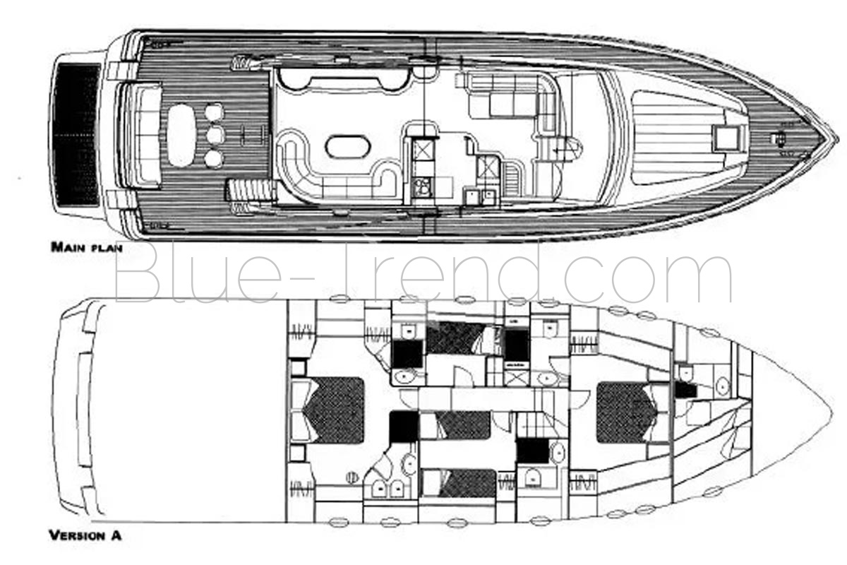 21.80m Posillipo yacht ROCK MOON layout plan 21.80m Posillipo yacht ROCK MOON layout plan