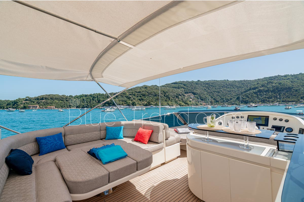 charter yacht ROCK MOON sundeck bar and sun pad charter yacht ROCK MOON sundeck bar and sun pad