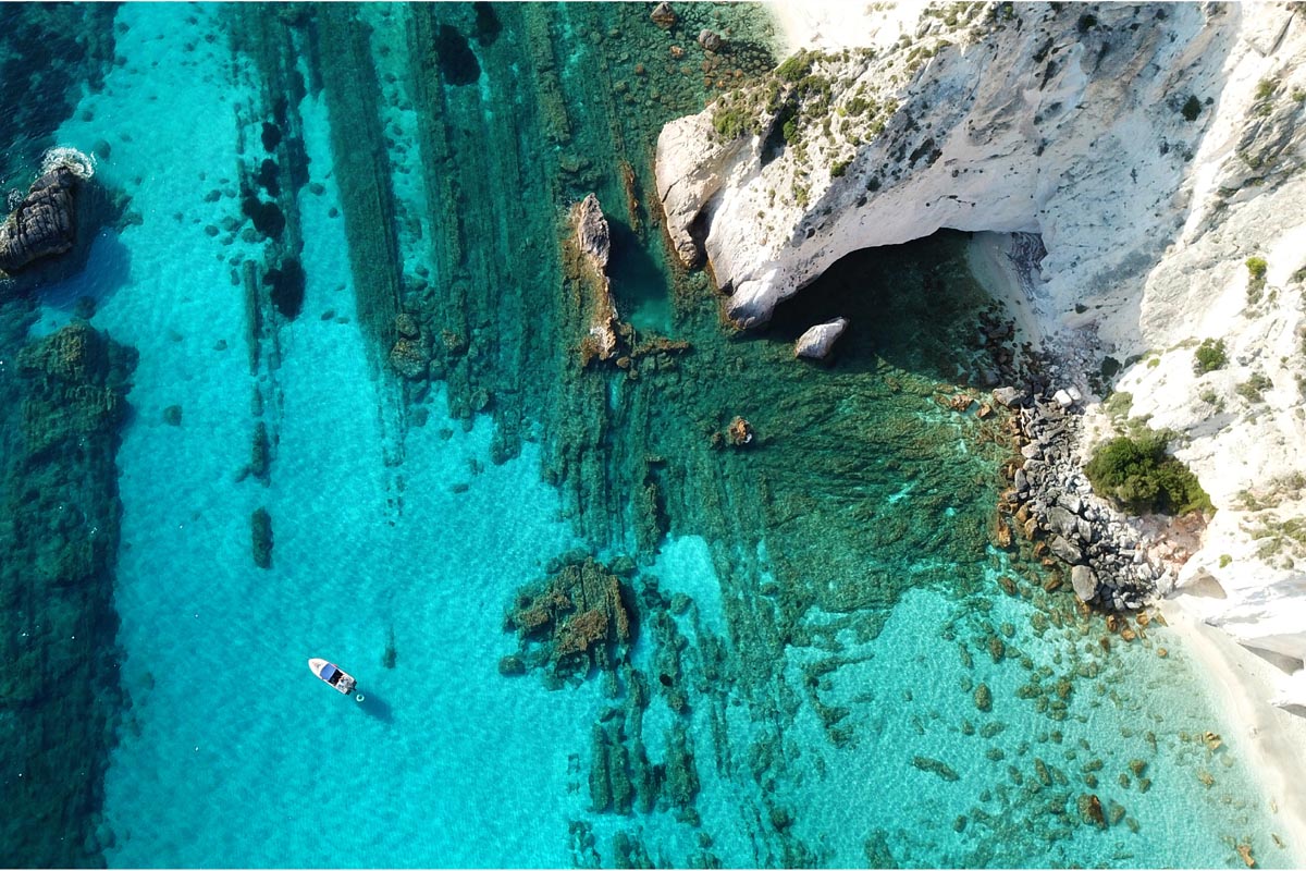 Kefalonia Argostoli white rock cliffs near Platys beach - Ionian Sea, Greece Greece