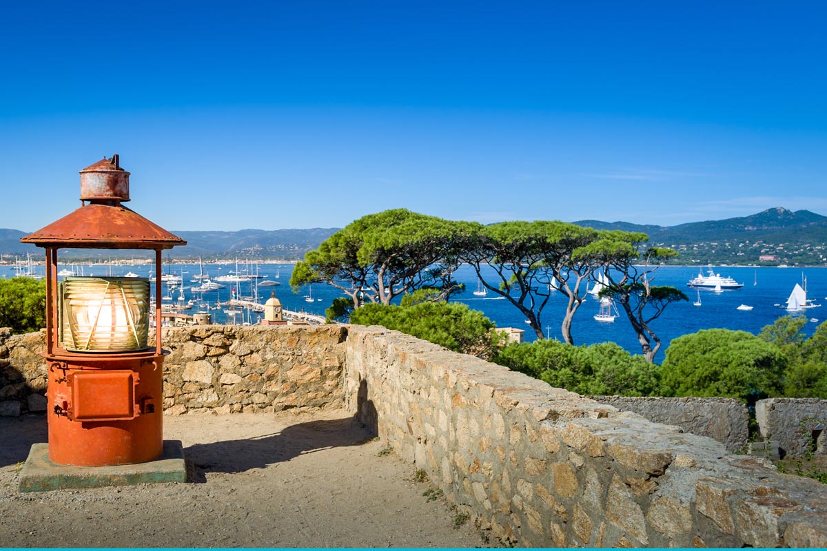 Saint-Tropez old lighthouse at maritime museum fortress Saint-Tropez old lighthouse at maritime museum fortress