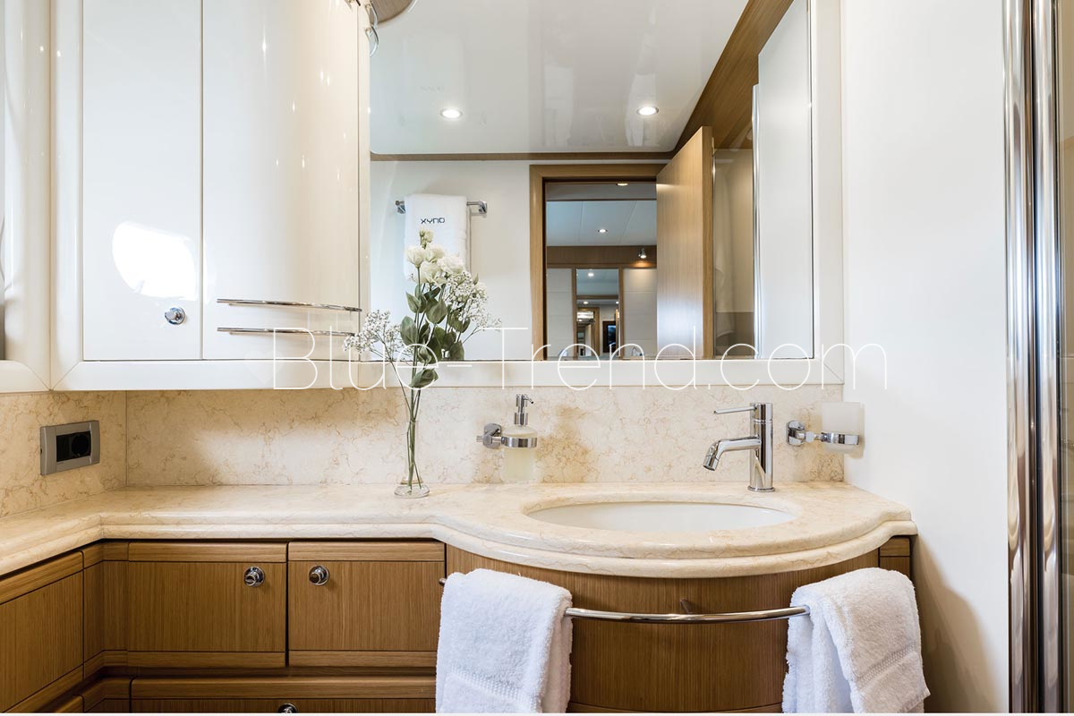 charter yacht ONYX VIP ensuite shower room charter yacht ONYX VIP ensuite shower room
