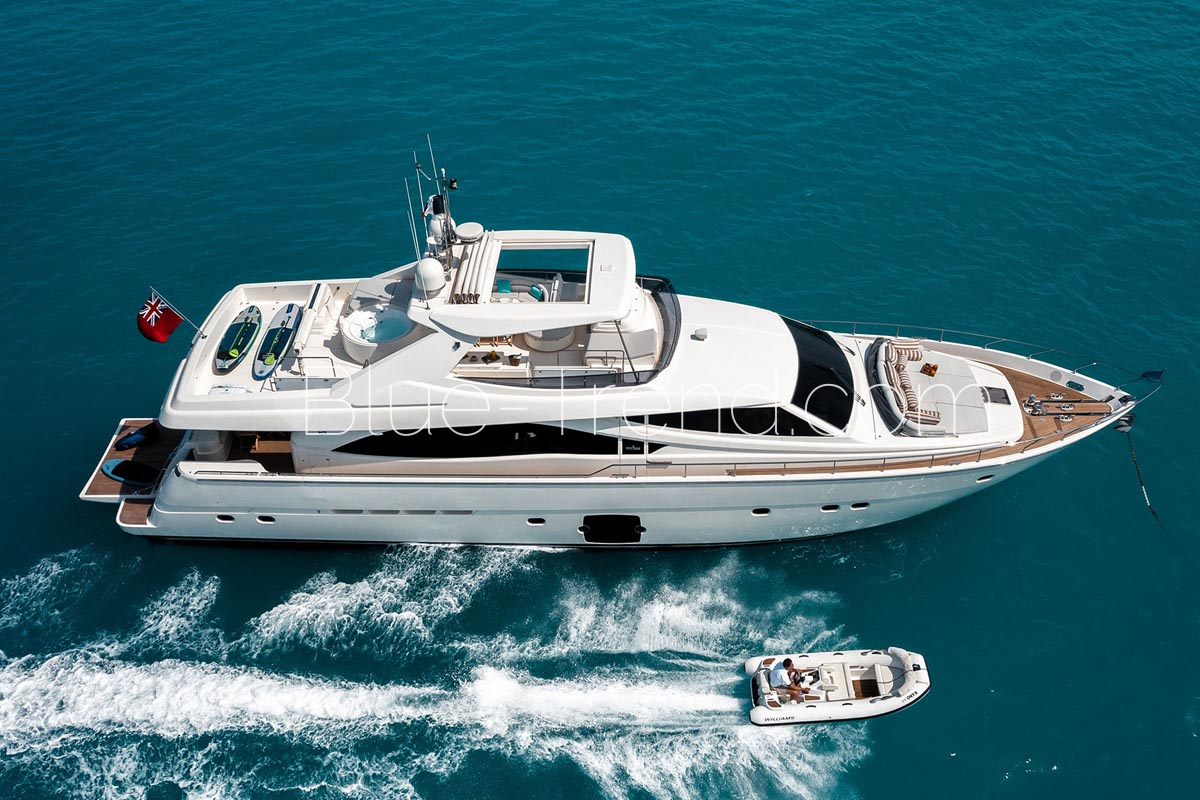 Ferretti 830 charter yacht ONYX at sea Ferretti 830 charter yacht ONYX at sea