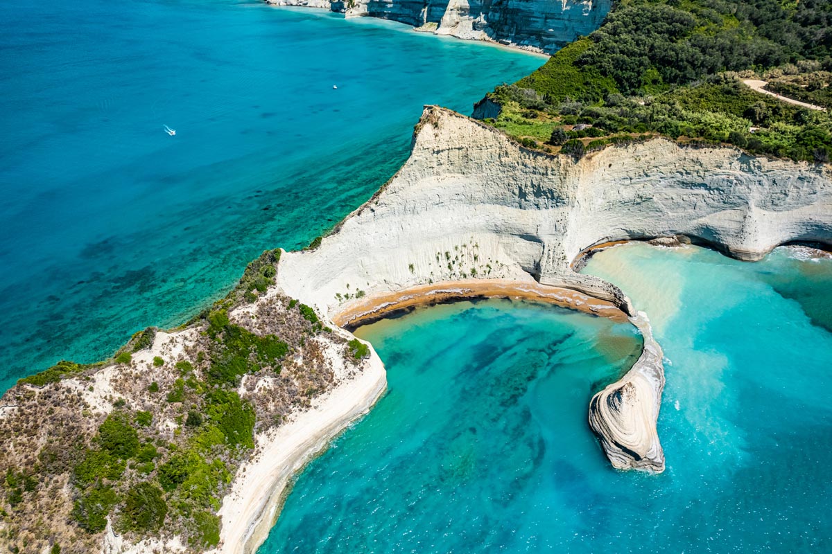 Cape Drastis in Corfu, Greece Ionian Sea