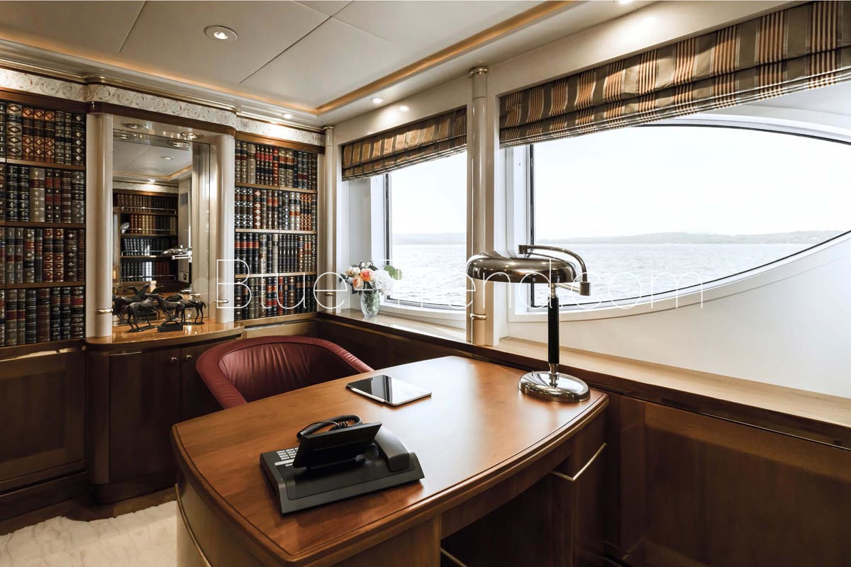 55m Feadship OLYMPUS main deck office 55m Feadship OLYMPUS main deck office