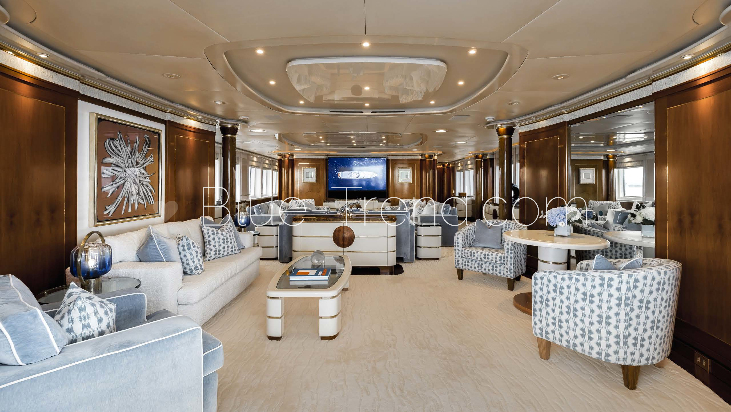 55m Feadship charter yacht OLYMPUS main deck salon 55m Feadship charter yacht OLYMPUS main deck salon