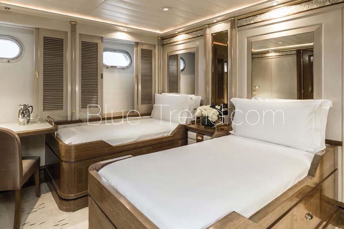 Feadship OLYMPUS lower deck twin cabin Feadship OLYMPUS lower deck twin cabin