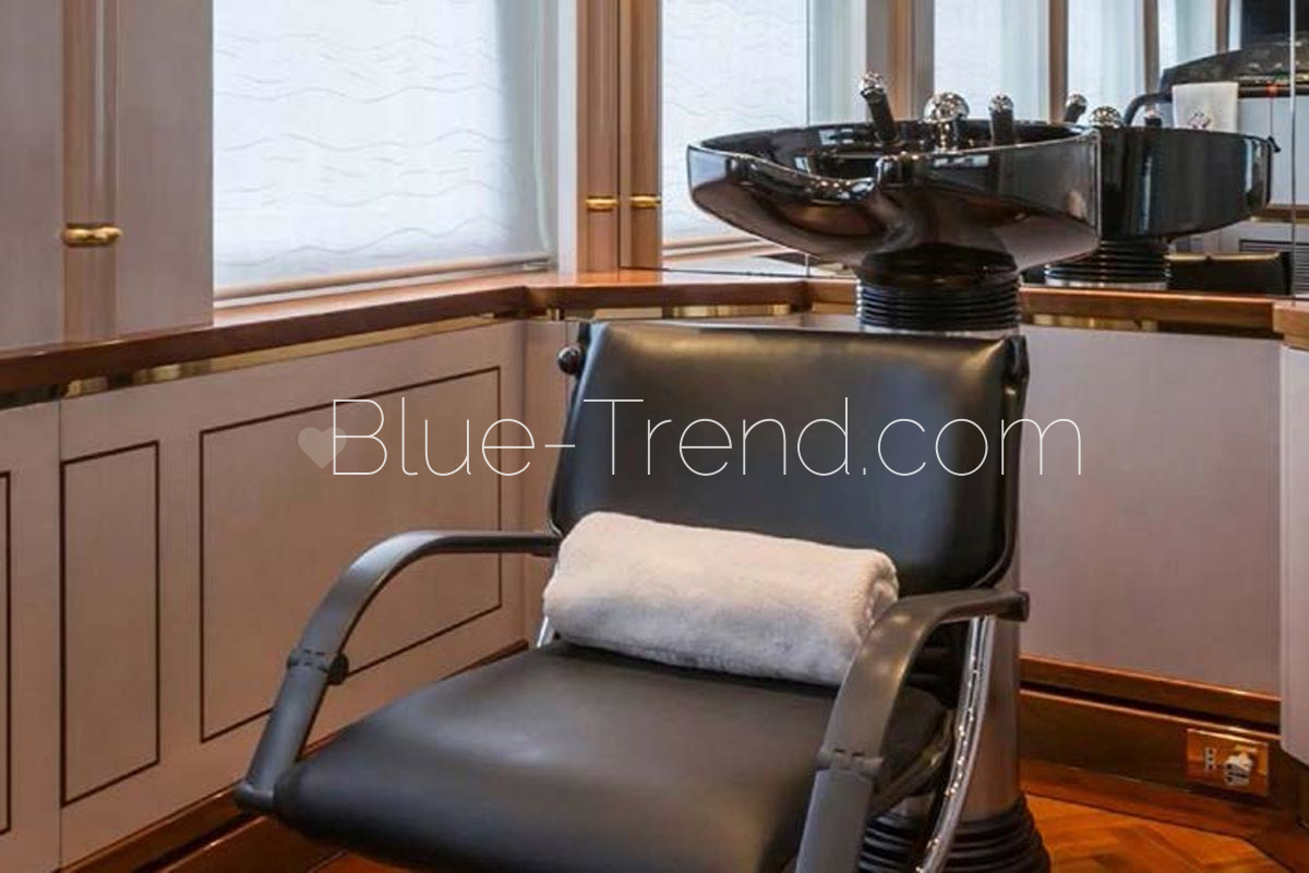 OLYMPUS main deck hair salon charter yacht OLYMPUS Master privat hair salon