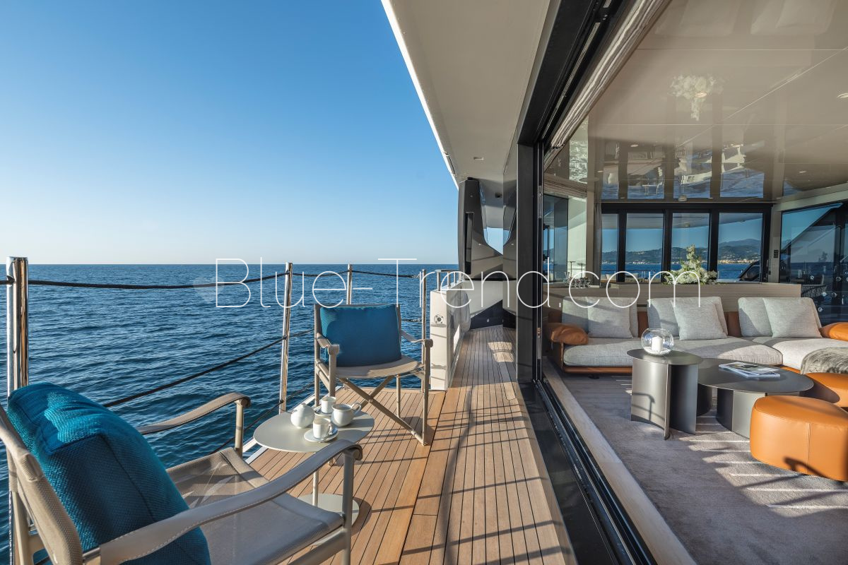 Sanlorenzo 120A charter yacht VAUBAN balcony Sanlorenzo 120A charter yacht VAUBAN balcony