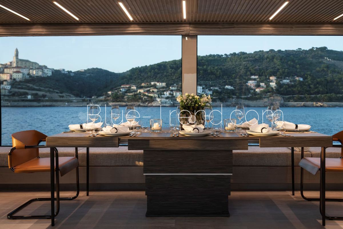 charter yacht VAUBAN formal dining charter yacht VAUBAN formal dining